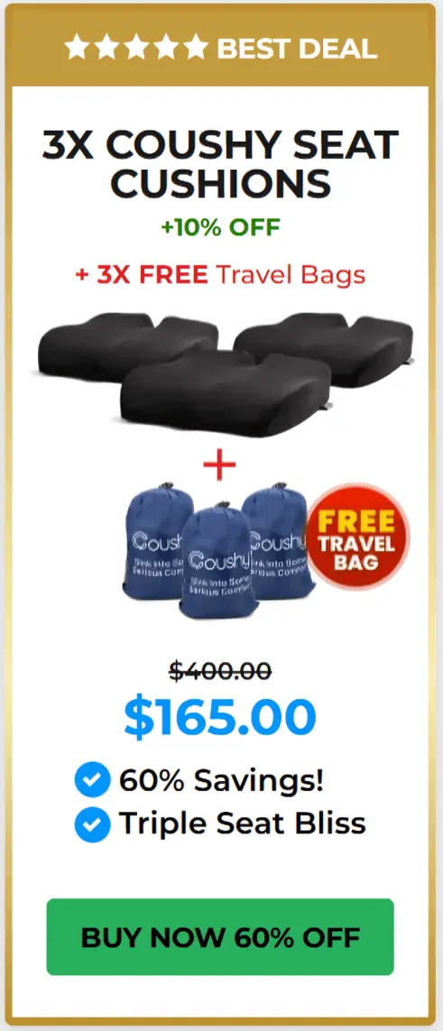 Coushy Seat Cushion offer package price 